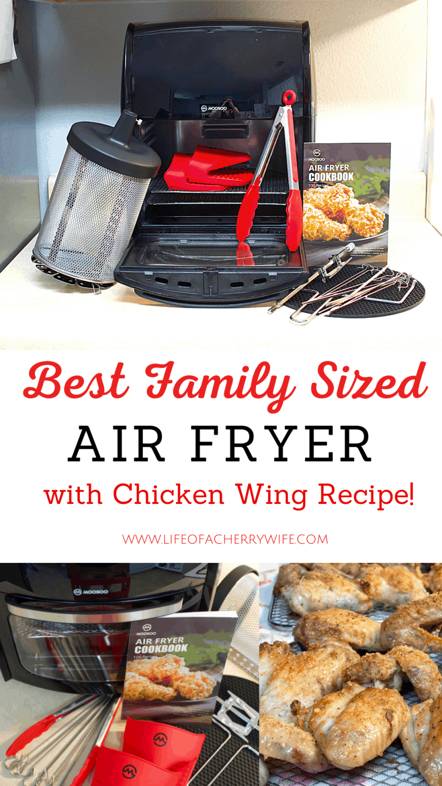 MOOSOO Air Fryer Review & Chicken Wing Recipe! Life of a Cherry Wife