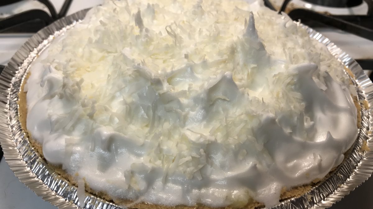Recipe for coconut meringue pie
