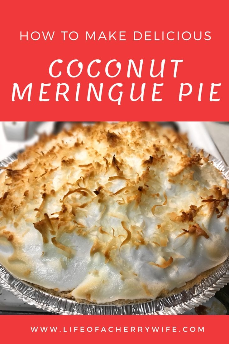 Recipe for coconut pie dessert
