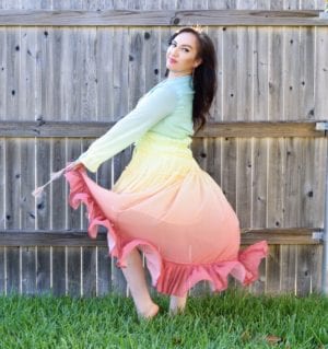 Gradient Ombre Rainbow Ruffled Dress - Life of a Cherry Wife