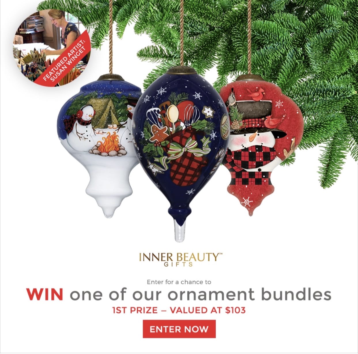 Giveaway for Christmas Ornaments by Inner Beauty