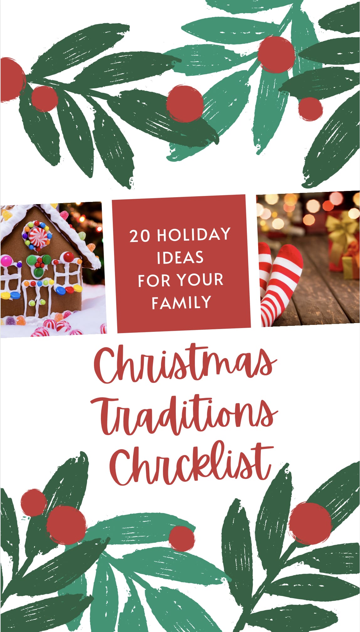 Christmas Traditions Checklist - 20 Holiday Ideas For Your Family. Fun family holiday activities to do!
