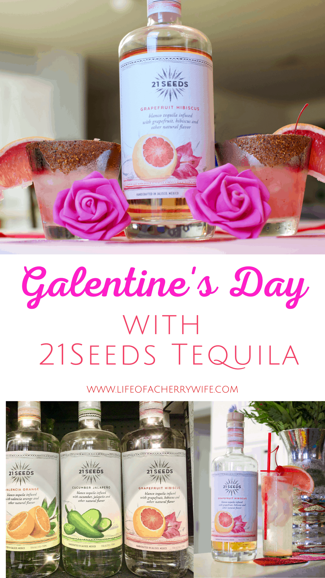 Galentine's Day with 21Seeds Tequila! SkinnySeed Paloma Recipe